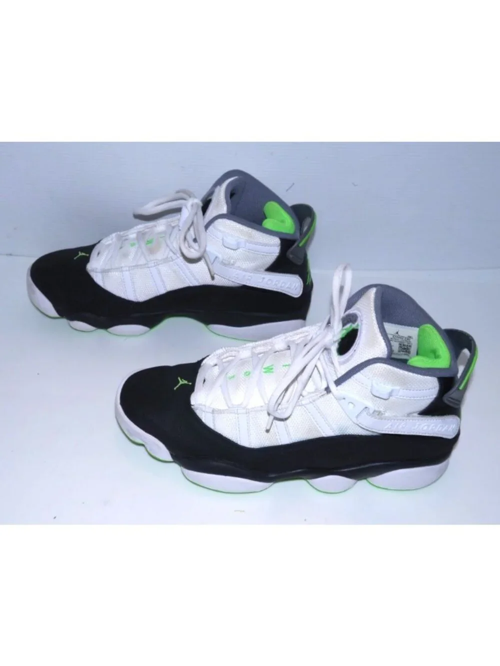 Nike Air Jordan 6 Rings Altitude 322992-130 black & white men's sneakers size 8